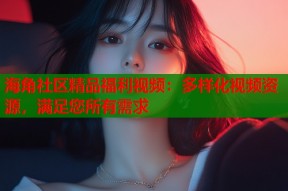 海角社区精品福利视频：多样化视频资源，满足您所有需求