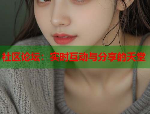 社区论坛：实时互动与分享的天堂  第1张