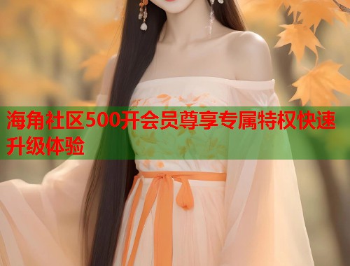 海角社区500开会员尊享专属特权快速升级体验  第1张